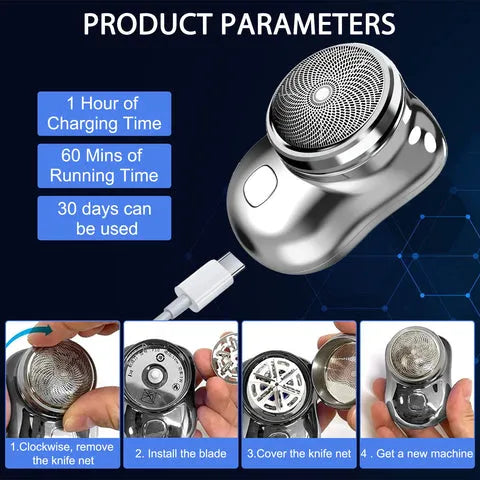 Portable Mini Electric Shaver Machine